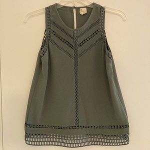 Japna Army Green Tank Top